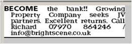 Sunday Times Advert